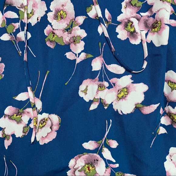 SUGARLIPS Navy & Pink Floral Print Mini Dress - Picture 8 of 10